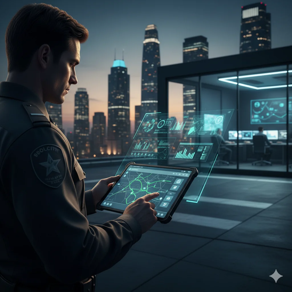 Supervisor running a post inspection on a tablet