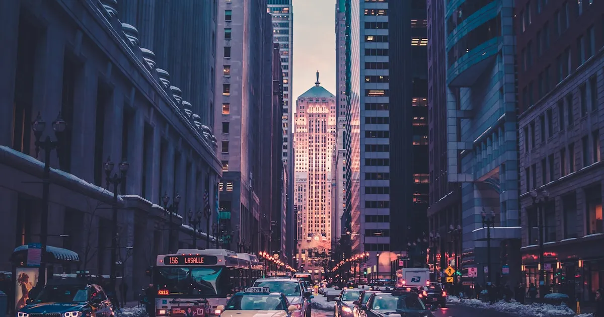 City street at night during an overnight patrol